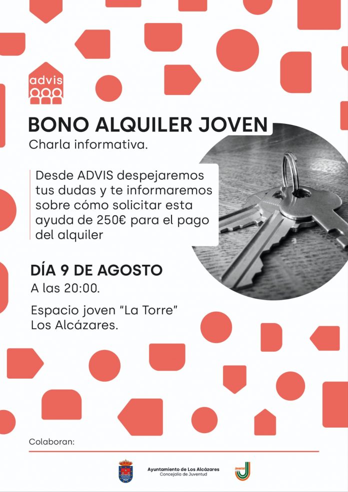 El Ayuntamiento de Los Alcázares abrirá una oficina para informar sobre el Bono Alquiler Joven.

